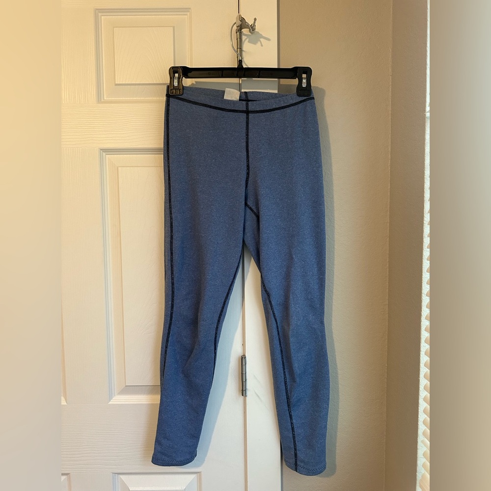 Melanzana Blue Fleece Leggings with Black Trim - RARE, not made anymore!